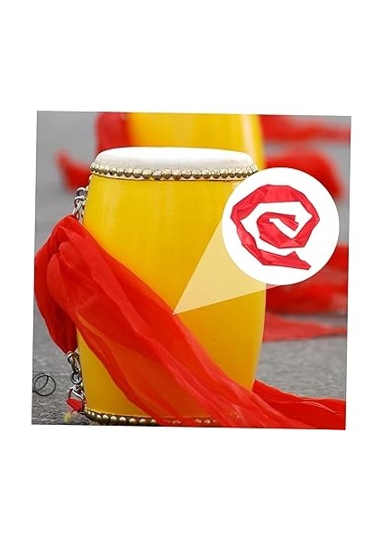 2 Adet Kırmızı Ipek Dans Kurdeleleri Davul Tokmakları Klasik Dans Su Kovanları Aquare Dans Jimnastiği ve Performans Aksesuarları Için indirimleri