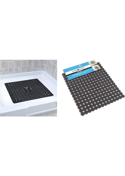 Homi Duşakabin Içi Kaydırmaz Gri Damlalı 27X31X0,8CM