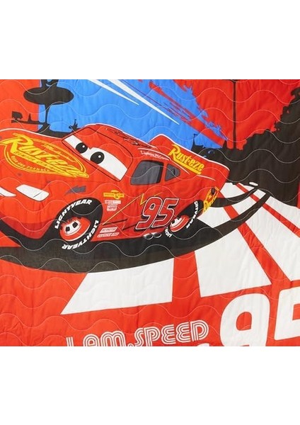 Full Speed Lisanslı Karakter Baskılı Dış KUMAŞ:%100 Pamuk, Iç Dolgu: Elyaf Set, Kırmızı, Tek Kişilik fiyatları