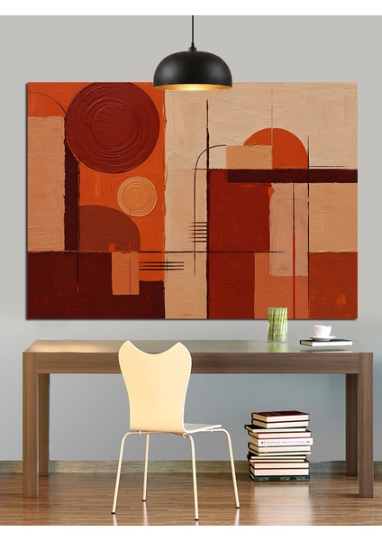 Minimalist Geometrik Soyut Sanat Dekoratif Kanvas - Mdf Ahşap Tablo