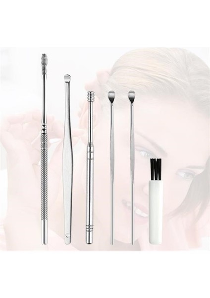 Buffer® 6 Parça Paslanmaz Çelik Kulak Balmumu Toplayıcı Çıkarıcı Temizleyici Bakımı Çubuk Seti fırsatları