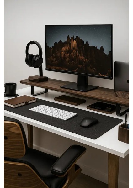 Keçe Çalışma Masası Düzenleme ve Oyuncu Mouse Pedi Masa Üstü Düzenleyici 40X90 modelleri