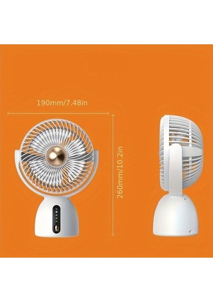 HP-F07 USB Şarjlı Sessiz Masaüstü Mini Fan 360 Derece Ayarlanabilir Gövde fiyatları