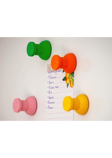 Buzdolabı Magneti 4’lü Renkli Set – Büyük Boy Güçlü Manyetik Not Tutucu | Dekoratif Ev Aksesuarı