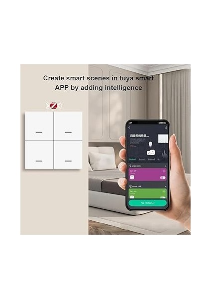 Tuya Zigbee Akıllı Sahne Anahtarı 4 Gang Akıllı Anahtarı 12 Sahne Anahtarı Düğmesi Denetleyicisi Destekler Ev Asistanı Kurulum fırsatları