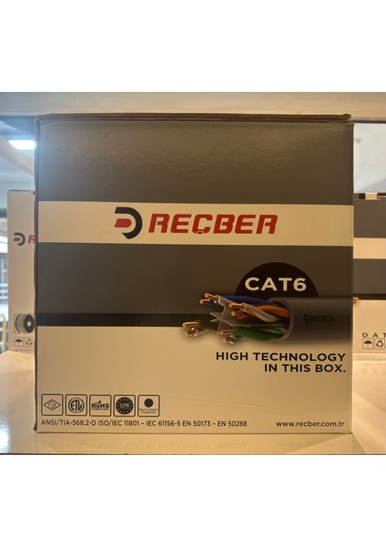 Reçber Cat 6 H.f. U/utp SL400 23 Awg 100 Metre Kutu Sarı modelleri