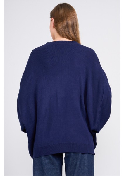 K26 9052 Lacıvert Kadın Denız Kabuklu Salas Kazak fırsatları