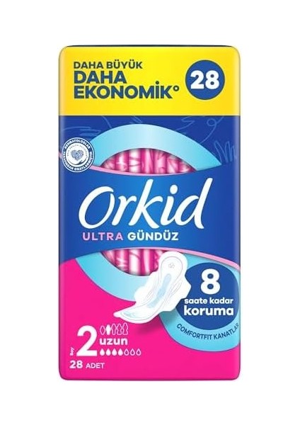 Orkid Ultra Uzun (Boy 2) 28 Adet Hijyenik Ped modelleri