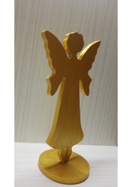 Evlilik Yıl Dönümü Hediyesi Kız Arkadaşa Doğum Günü Hediyesi Ahşap Melek Figürü-Gold fiyatları