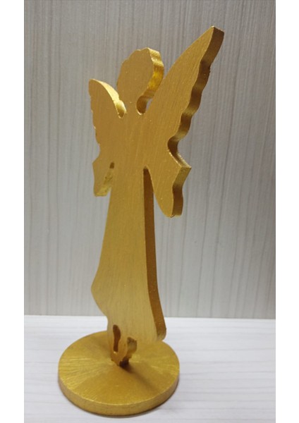 Evlilik Yıl Dönümü Hediyesi Kız Arkadaşa Doğum Günü Hediyesi Ahşap Melek Figürü-Gold modelleri