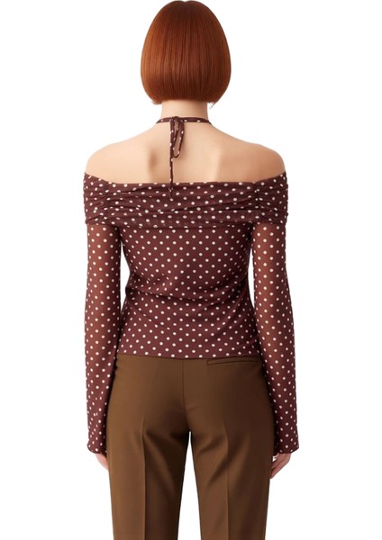 Kadın Dokulu Ispanyol Kol Bluz Şık ve Zahmetsiz Günlük Giyim Kaliteli Şık Rahat Modern fırsatları