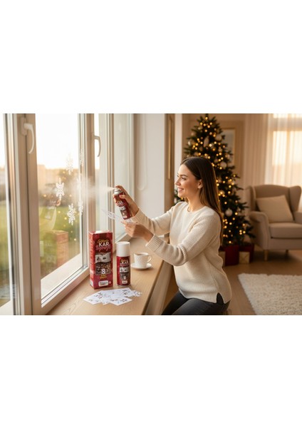 Kar Spreyi 8 Şablonlu 150 ml
