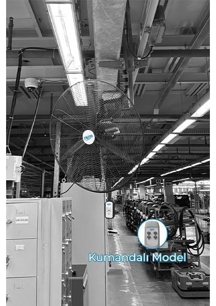 HEF-DK750 210W 75 cm Siyah 3 Kanat Kumandalı Sanayi Tipi Duvar Vantilatörü modelleri