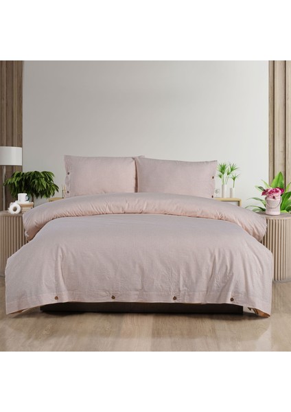 Soft Stripe Çift Kişilik Nevresim Takımı - Kiremit fiyatları