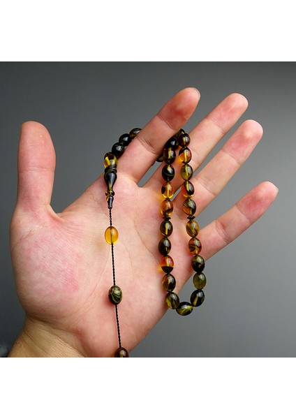 Hareli Çift Renk Ateş Kehribarı Tesbih fırsatları