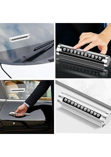 Alüminyum Kasa Gri Renk Çevirmeli Araç Içi Telefon Numaratörü Park Oto Numaratörü (1) fiyatları
