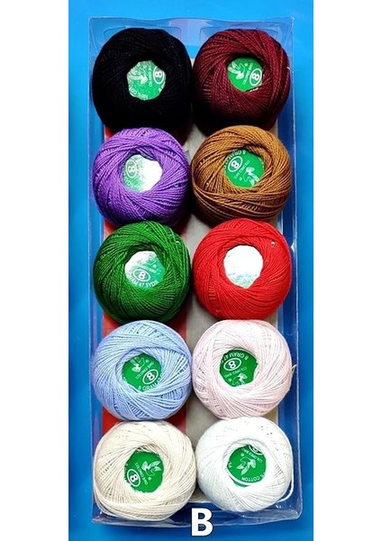 Bird Koton Perle No 8 Etamin Nakış Ipi Ipliği 10LU Set Grup B