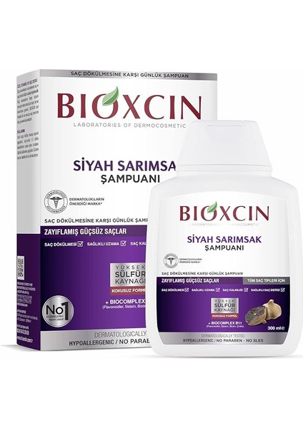 Siyah Sarımsak Saç Dökülmesine Karşı Bitkisel Şampuan (1 x 300 Ml)