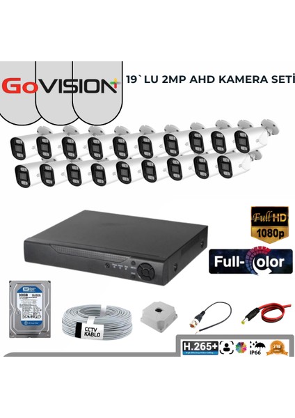 19`li 2mp 3.6 Lensli Ahd Kamera Seti