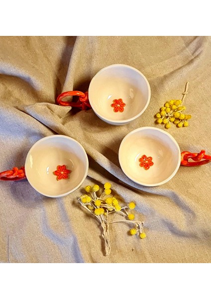 nar çiçeği fincan el Yapımı seramik modelleri