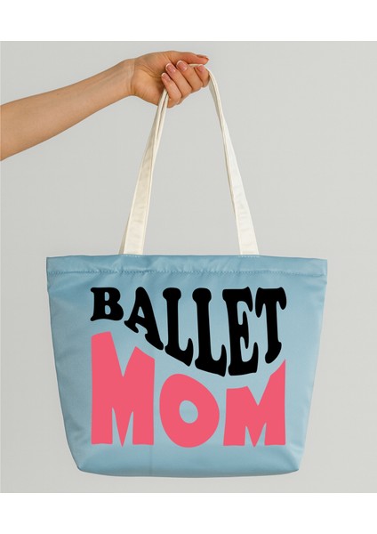Ballet Mom Tasarım Mat Saten Çanta