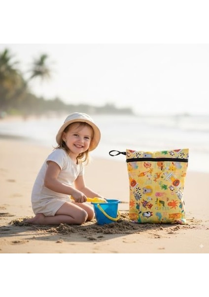 Yorni Summer Su Geçirmez Bebek Kirli Bez Kıyafet Islak Mayo Çantası, Torbası (30X37 Cm) fiyatları