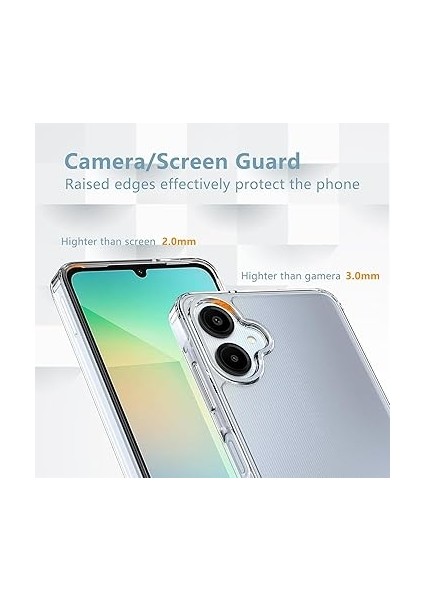 Samsung Galaxy A06 Uyumlu Darbe Önleyici Sararmaya Dayanıklı Airbag Korumalı Ultra Slim Tpu Şeffaf Silikon Kılıf (Şeffaf, Samsung Galaxy A06) fiyatları