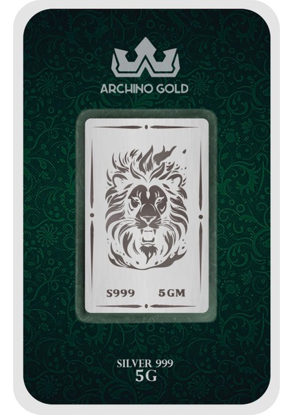 Gücün ve Krallığın Simgesi Olan Aslan Temalı Hediyeye Özel 5 Gram 999 Ayar Gümüş KÜLÇESI-763