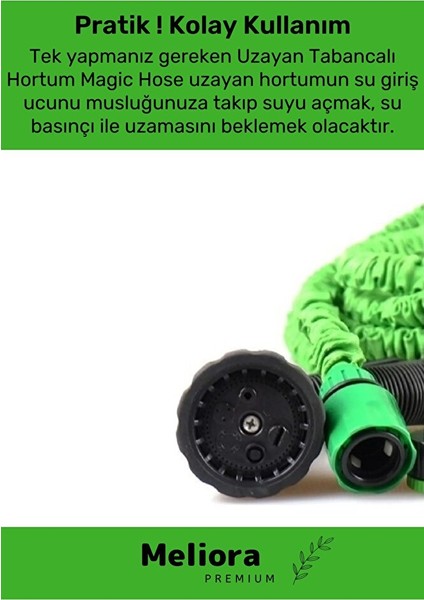 Dayanıklı Kırılmaz 3 Modlu Uzayan Bahçe Sulama Araç Yıkama Hortumu 5 /15 Metre indirimleri