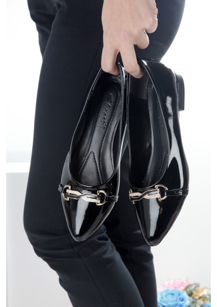 Klasik Taşlı Sivri Burun Kadın Babet modelleri