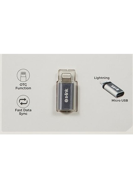 SL-TA20M Gümüş Metal Gövde Microusb 5pin F To Lightning M Çevirici fiyatları