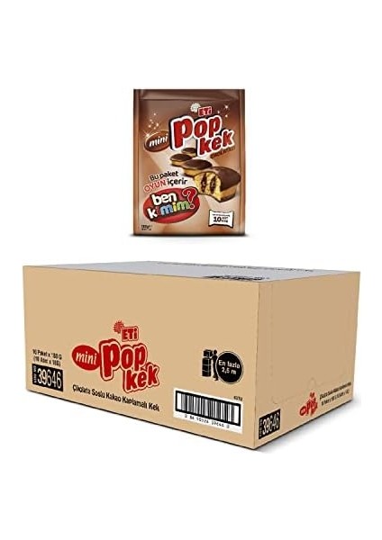 Eti Popkek Mini Çikolatalı Kek 180 G x 10 Adet