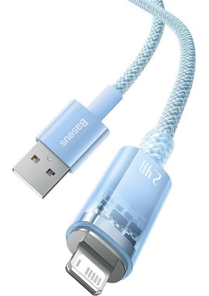 Explorer Serisi Hızlı Şarj Kablosu Akıllı Kontrolü USB To Ip 2.4A, 2m, Mavi fiyatları