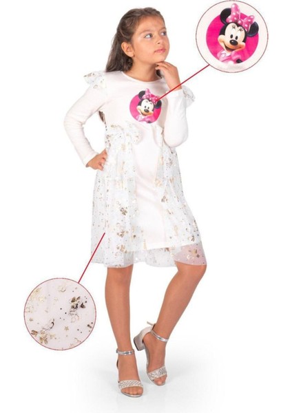 Kız Çocuk Mickey Parti Kıyafeti Dogum Günü ve Gösteri Kostümü Elbisesi fırsatları