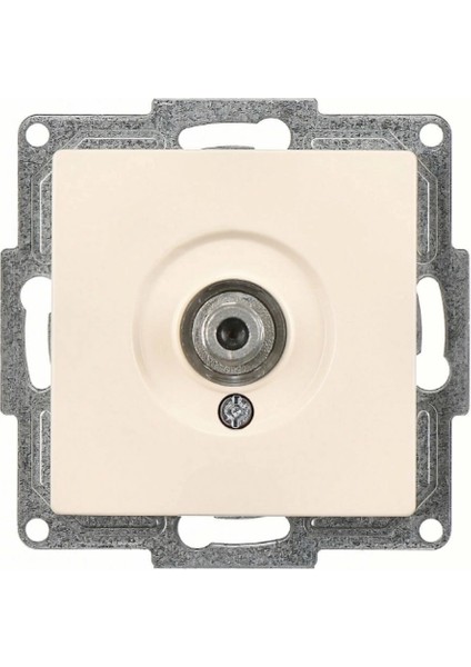 Visage Krem Televizyon Prizi F Konnektörlü Çerçevesiz - Priz ve Anahtar Için Uyumlu Çerçeve