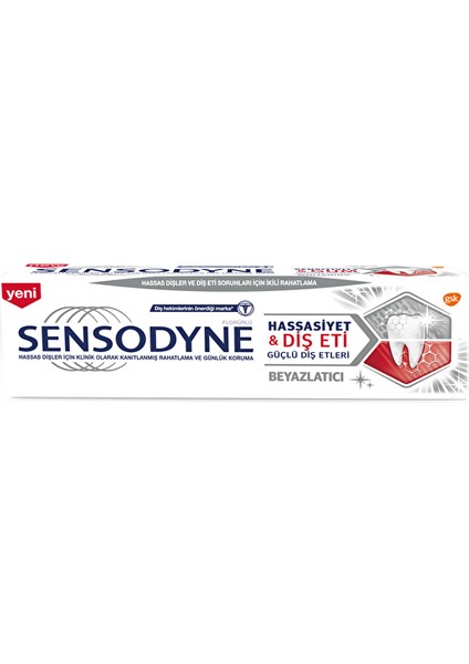 2 Adet Sensodyne Diş Macunu 75ML Hassasiyet & Diş Eti Beyazlatıcı