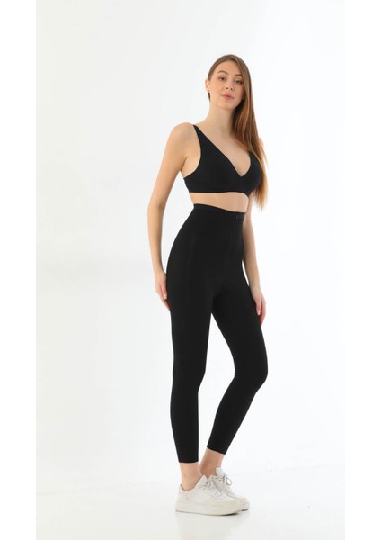 Siyah Mı 2711 Lazer Kesim Fermuarlı Uzun Tayt indirimleri