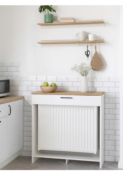 Solana Petek Üstü Kahve Köşesi Dresuar Çok Amaçlı Raf - 90 cm fiyatları