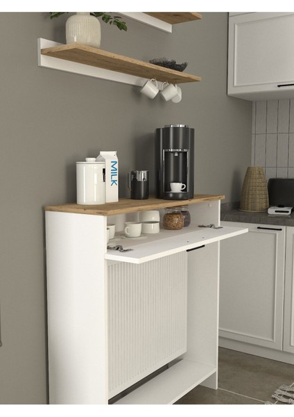 Solana Petek Üstü Kahve Köşesi Dresuar Çok Amaçlı Raf - 90 cm indirimleri