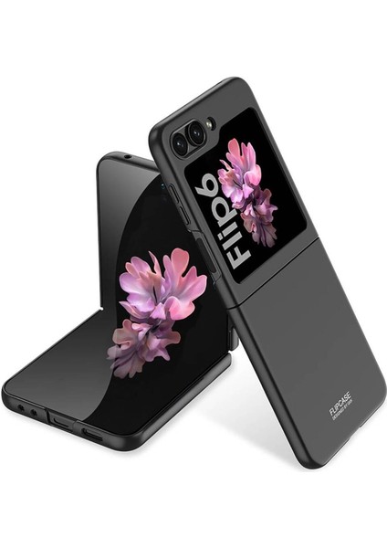 Galaxy Z Flip 6 Kılıf Sert Kıpta Kapak-Siyah