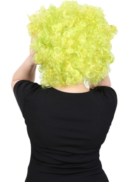 Animasyon Parti ve Palyaço Peruğu - Neon Yeşil indirimleri