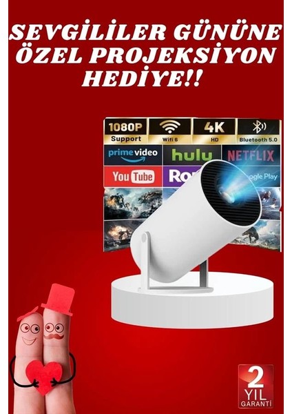 Sevgiliye Özel Hediye Ayaklı Sinema Projektörü Projeksiyon fiyatları