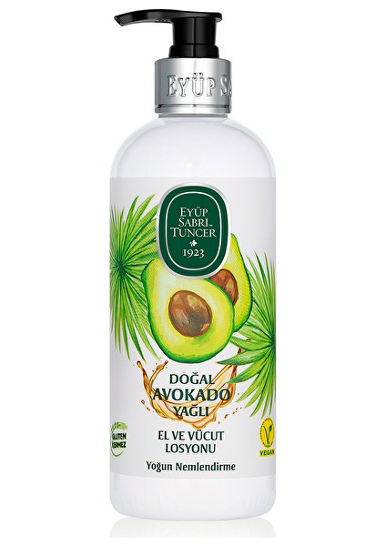 2 Adet Eyüp Sabri Tuncer Vücut Losyonu 500 ml Avokado