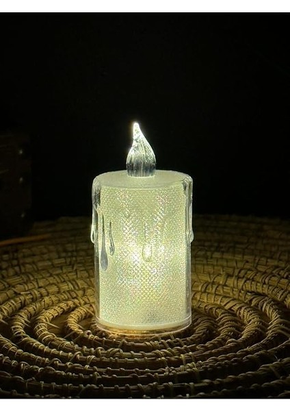 Titreyen Alevli Kristal Erimiş LED Mum 5'li Hareket Alevli Eriyen Yapay Mum Pilli LED modelleri