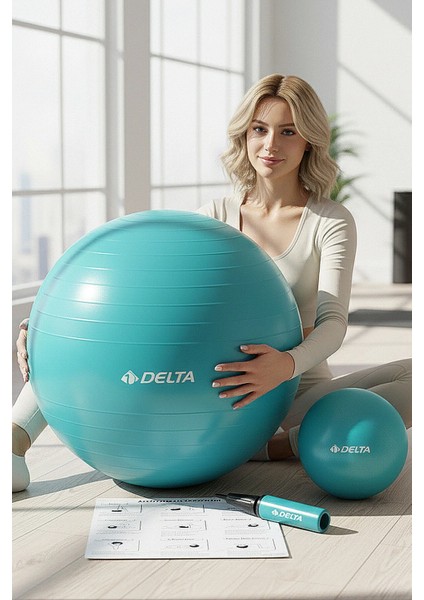 55-20 cm Pilates Topu 3lü Bandı Atlama Ipi Dambıl Pompa Set fiyatları
