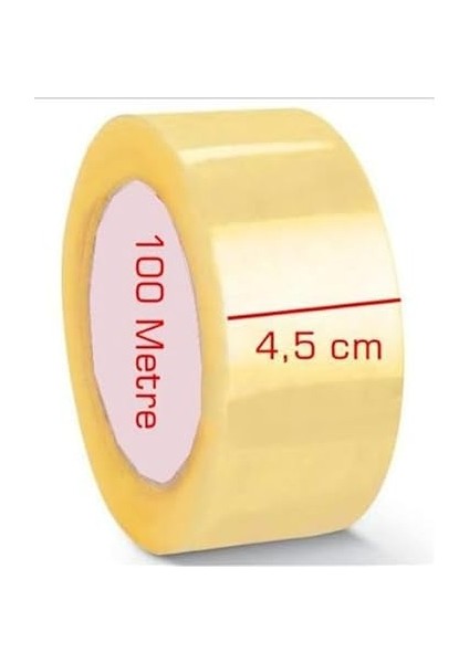 Adet 45X100 Metre Akrilik Koli Bandı Kopmayan Güçlü Koli Bandı