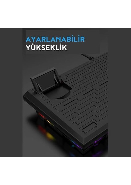 Blue Switch Mekanik Gaming Oyuncu Klavyesi 11 Animasyonlu Rainbow LED Işıklı indirimleri