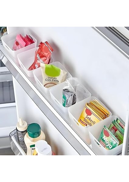 Amaçlı Düzenleyici Set, 6'lı Beyaz Plastik Organizatör, Buzdolabı ve Mutfak Çekmece Düzenleyici modelleri