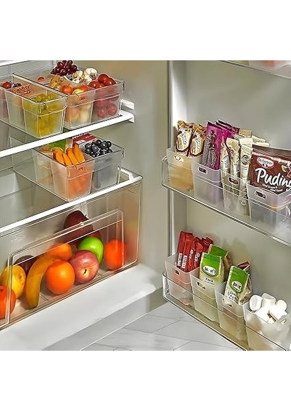Amaçlı Düzenleyici Set, 6'lı Beyaz Plastik Organizatör, Buzdolabı ve Mutfak Çekmece Düzenleyici fırsatları
