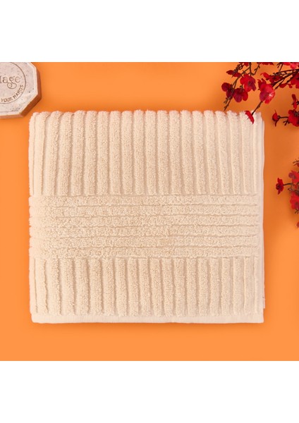 Soft Microcotton Yüz Havlusu - Bej - 50X90 cm